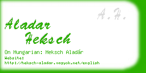 aladar heksch business card